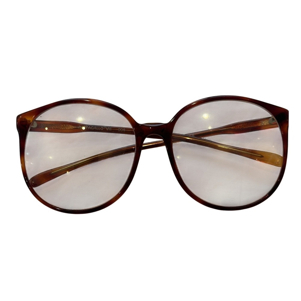 Pappagallo VIII 004 Vintage Oversized Round Tortoise Eyeglasses Frame France